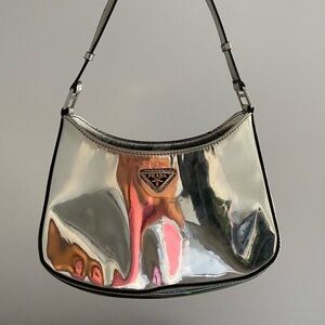 Chrome cello Silver Shoulder Bag